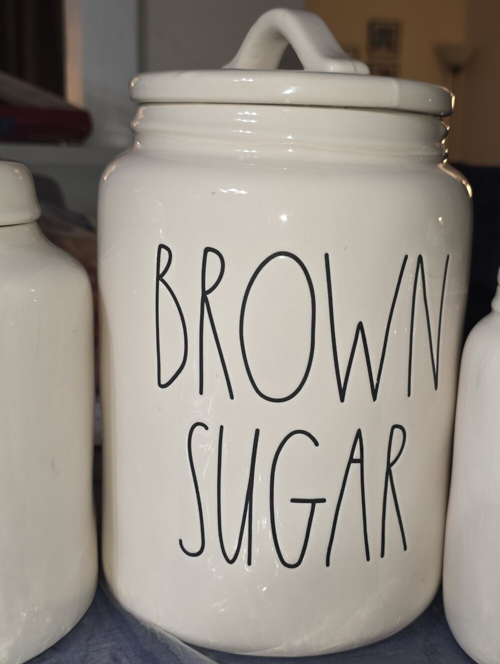 Rae Dunn Cream 'BROWN SUGAR' Ceramic Canister